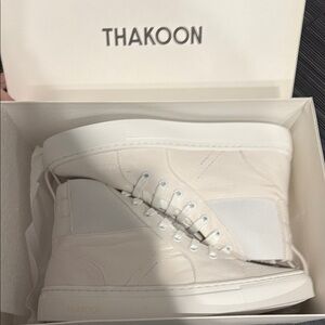 Thakoon Men's Cream High-Top Sneakers